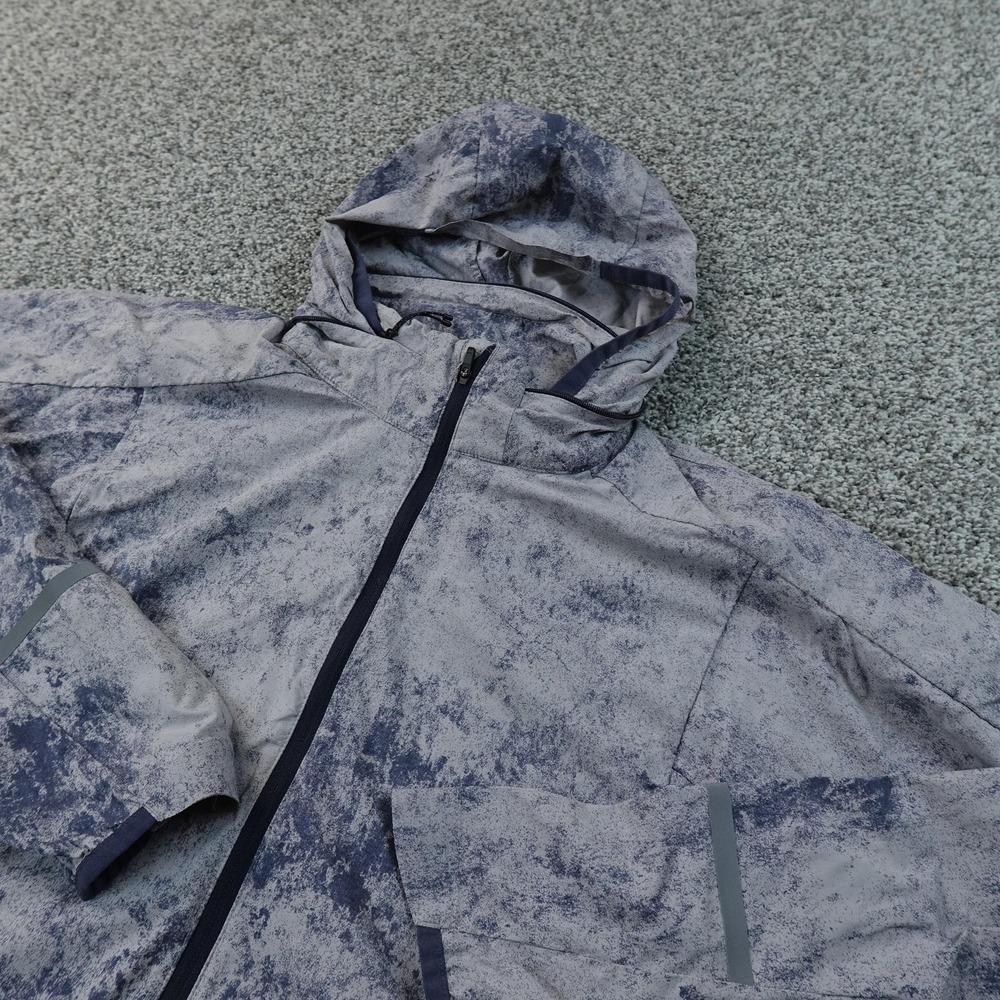 REI Co Op Jacket Mens L Gray Hooded Lightweight Windbreaker Coat Hiking Outdoor